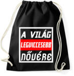 printfashion A világ legviccesebb nővére - Sportzsák, Tornazsák - Fekete (1719788)