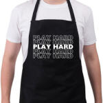 printfashion play hard fehér - Kötény - Fekete (16558097)