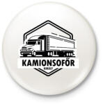 printfashion Kamionsofőr király - Kitűző, hűtőmágnes - Fehér (6552869)