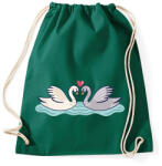 printfashion Hattyú love - Sportzsák, Tornazsák - Sötétzöld (2191733)