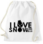printfashion I LOVE SNOW BULDING MAN - Sportzsák, Tornazsák - Fehér (1952802)