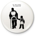 printfashion Az idő érték, ne pazarold - Kitűző, hűtőmágnes - Fehér (3081384)