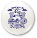 printfashion Motoros díva - Kitűző, hűtőmágnes - Fehér (3074382)