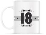 printfashion b-day-18-dark-lightgrey - Bögre - Fehér (790519)