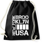 printfashion New York Brooklyn USA - Sportzsák, Tornazsák - Fekete (4381005)