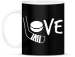 printfashion Love hockey - Bögre - Fekete (15644437)
