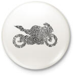 printfashion Bike in my DNA - Kitűző, hűtőmágnes - Fehér (3083916)