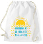 printfashion Mindenhol jó, de a legjobb a Balatonon! - Sportzsák, Tornazsák - Fehér (7346688)