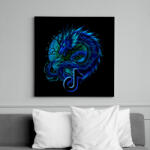 printfashion tiktok villám sárkány - Vászonkép - Fekete (16103548)