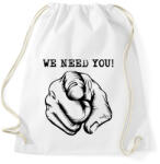 printfashion We need you - kellesz nekünk - Sportzsák, Tornazsák - Fehér (4657764)