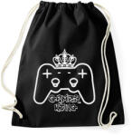 printfashion Gamer king - Sportzsák, Tornazsák - Fekete (5325371)