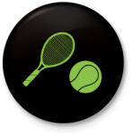 printfashion tenisz - Kitűző, hűtőmágnes - Fekete (5212260)