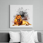 printfashion LION - Vászonkép - Fehér (6629642)