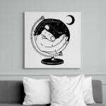 printfashion Új világ - Vászonkép - Fehér (6621396)