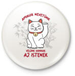 printfashion Amikor nevetünk - Kitűző, hűtőmágnes - Fehér (7632179)