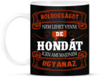 printfashion Boldogságot nem lehet venni hondát igen - Bögre - Fekete (16277486)