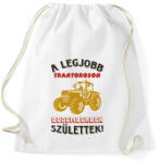 printfashion Traktoros szülinapja december - Sportzsák, Tornazsák - Fehér (5751598)