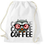 printfashion coffee owl - Sportzsák, Tornazsák - Fehér (6136288)