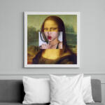 printfashion Nyalókázó Mona - Vászonkép - Fehér (6633014)