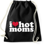 printfashion i love hot moms - Sportzsák, Tornazsák - Fekete (5744441)