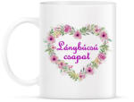 printfashion Lánybúcsú csapat (virágos szív) - Bögre - Fehér (6310153)