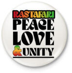 printfashion Rastafari - Kitűző, hűtőmágnes - Fehér (7660445)