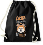 printfashion Lehet élni, de minek? - Akita - Sportzsák, Tornazsák - Fekete (5457342)