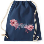 printfashion Fehér boldogságvirág - Sportzsák, Tornazsák - Sötétkék (4825980)
