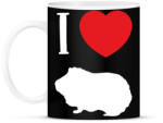 printfashion I love guinea pig (white) - Bögre - Fekete (7093648)