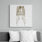 printfashion Gengszter koponya - Vászonkép - Fehér (6624524)