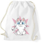 printfashion Cuki cica - Sportzsák, Tornazsák - Fehér (6098997)