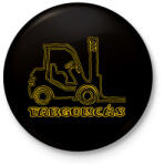 printfashion targoncás - Kitűző, hűtőmágnes - Fekete (7557458)