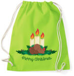 printfashion Merry Christmas - Sportzsák, Tornazsák - Limezöld (14524483)