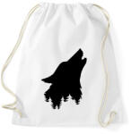printfashion Farkas fej - Sportzsák, Tornazsák - Fehér (5037274)