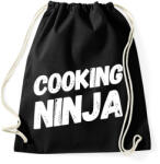 printfashion Cooking ninja - Sportzsák, Tornazsák - Fekete (2383857)