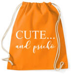 printfashion Cute and psicho. - Sportzsák, Tornazsák - Narancssárga (275399)