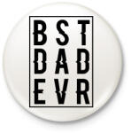 printfashion Best Dad Ever - Kitűző, hűtőmágnes - Fehér (7128475)