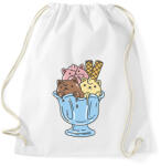 printfashion Cica fagyi - Sportzsák, Tornazsák - Fehér (16620282)