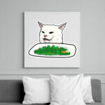 printfashion Smudge Cat - Vászonkép - Fehér (6627974)