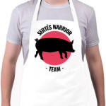 printfashion Sertés Warrior Team - Kötény - Fehér (11394741)