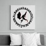 printfashion misztikus-sárkányos logo - Vászonkép - Fehér (6625623)