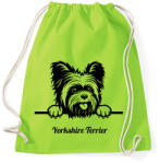 printfashion Yorkshire Terrier - Sportzsák, Tornazsák - Limezöld (5119385)