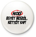 printfashion Akció! - Kitűző, hűtőmágnes - Fehér (3077635)