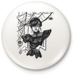 printfashion Wednesday Addams Halloween - Kitűző, hűtőmágnes - Fehér (14082193)