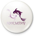 printfashion Koi harmónia - Kitűző, hűtőmágnes - Fehér (4257338)