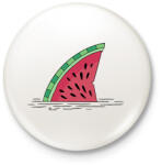 printfashion Dinnye cápa - Kitűző, hűtőmágnes - Fehér (11670996)