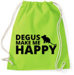 printfashion Degus make me happy - Sportzsák, Tornazsák - Limezöld (13429072)