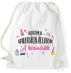 printfashion Spirituális állatom - Körömlakk - Sportzsák, Tornazsák - Fehér (8470544)
