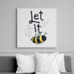 printfashion Méhecske - Let it bee - Vászonkép - Fehér (6635228)