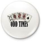 printfashion Póker Royal flush - odd times - tökéletes pillanatok - Kitűző, hűtőmágnes - Fehér (4760139)